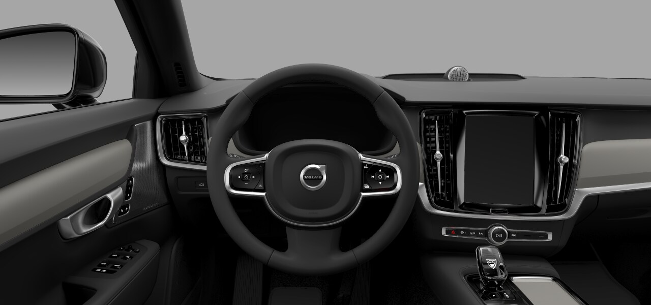 Invändig vy från förarplatsen