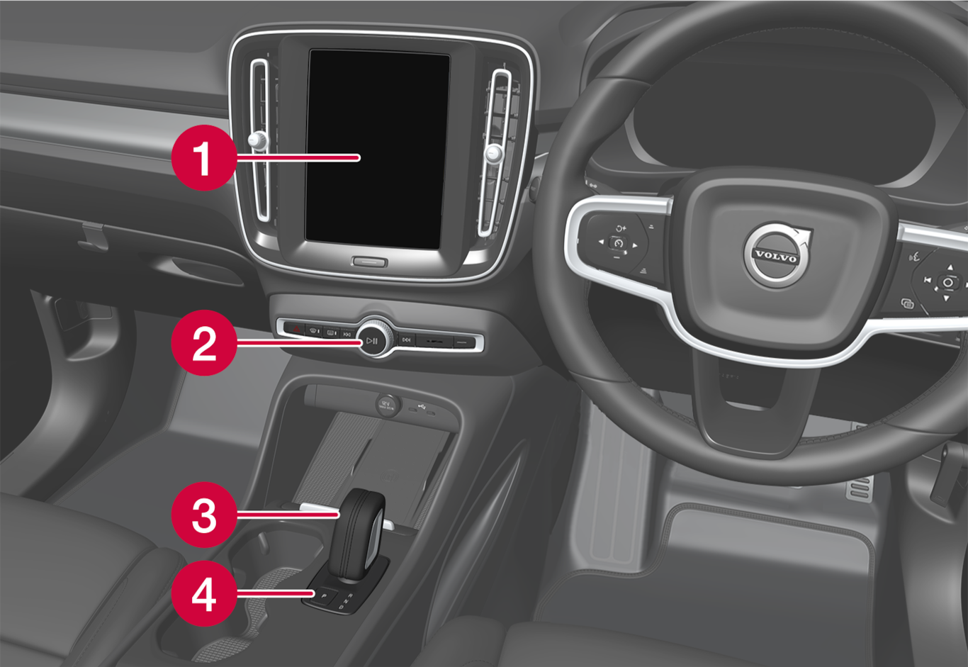 P6-2037-XC40BEV-Tunnel console, right hand driven