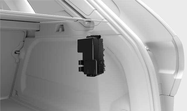 Fuse box location in the boot