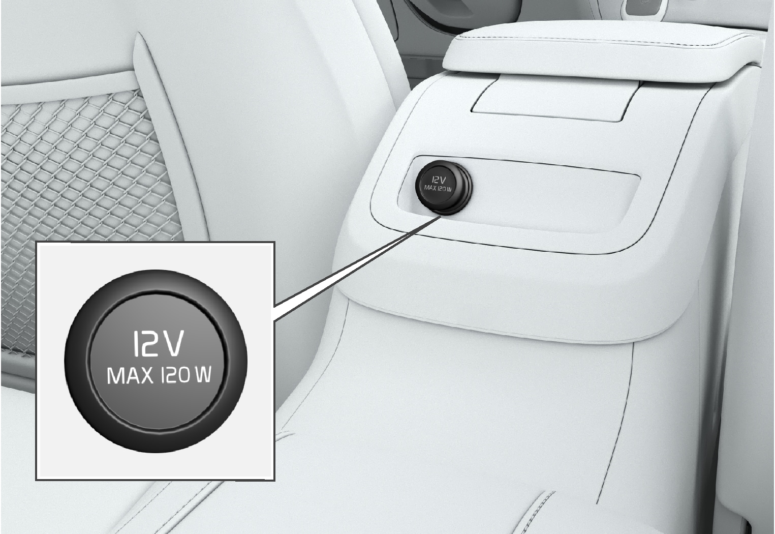 PS-1926-Interior - 12 V outlet in tunnel console