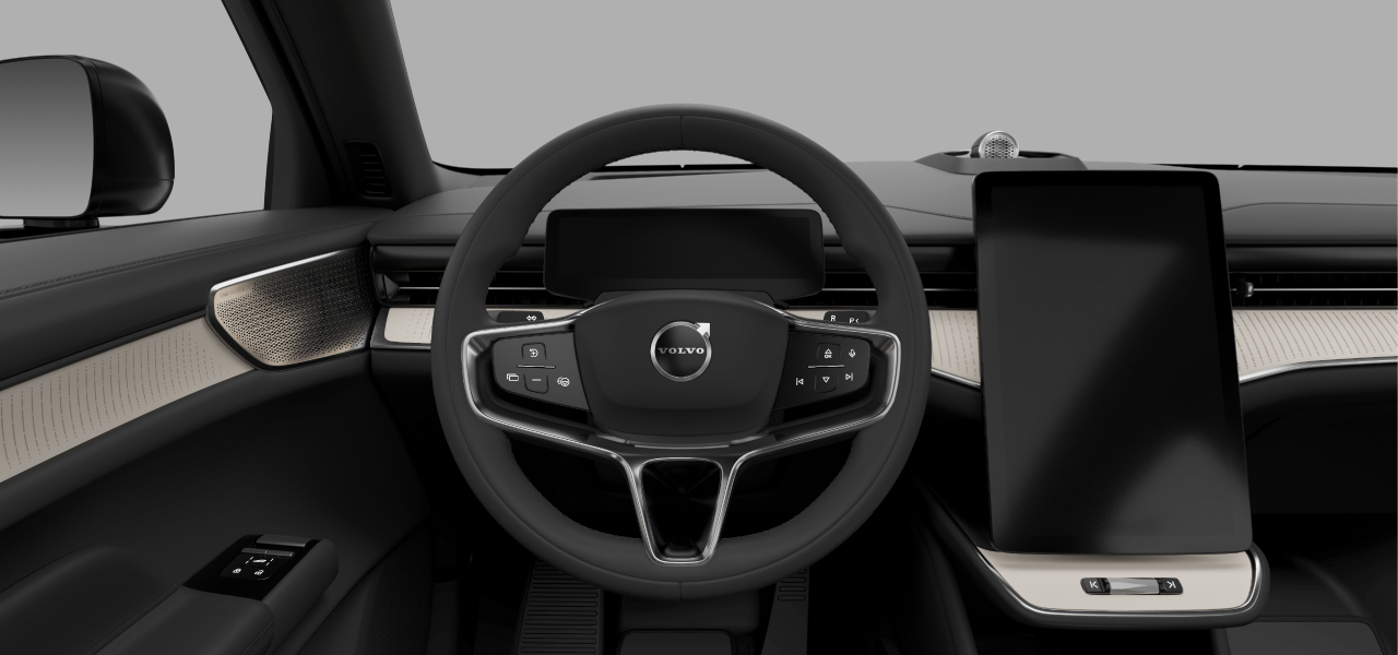 Sikt innvendig fra førersetet