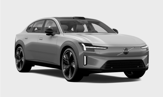 Преден страничен изглед на колата