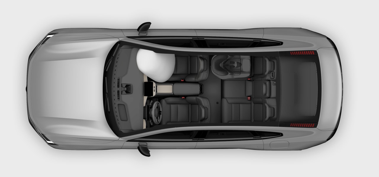 Draufsicht des Fahrzeugs