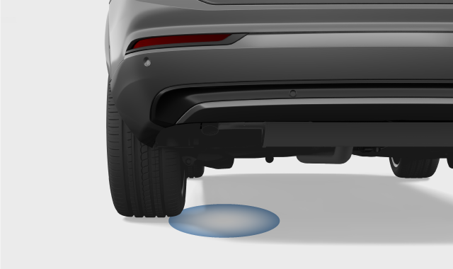 Sensor reading location under the rear bumper