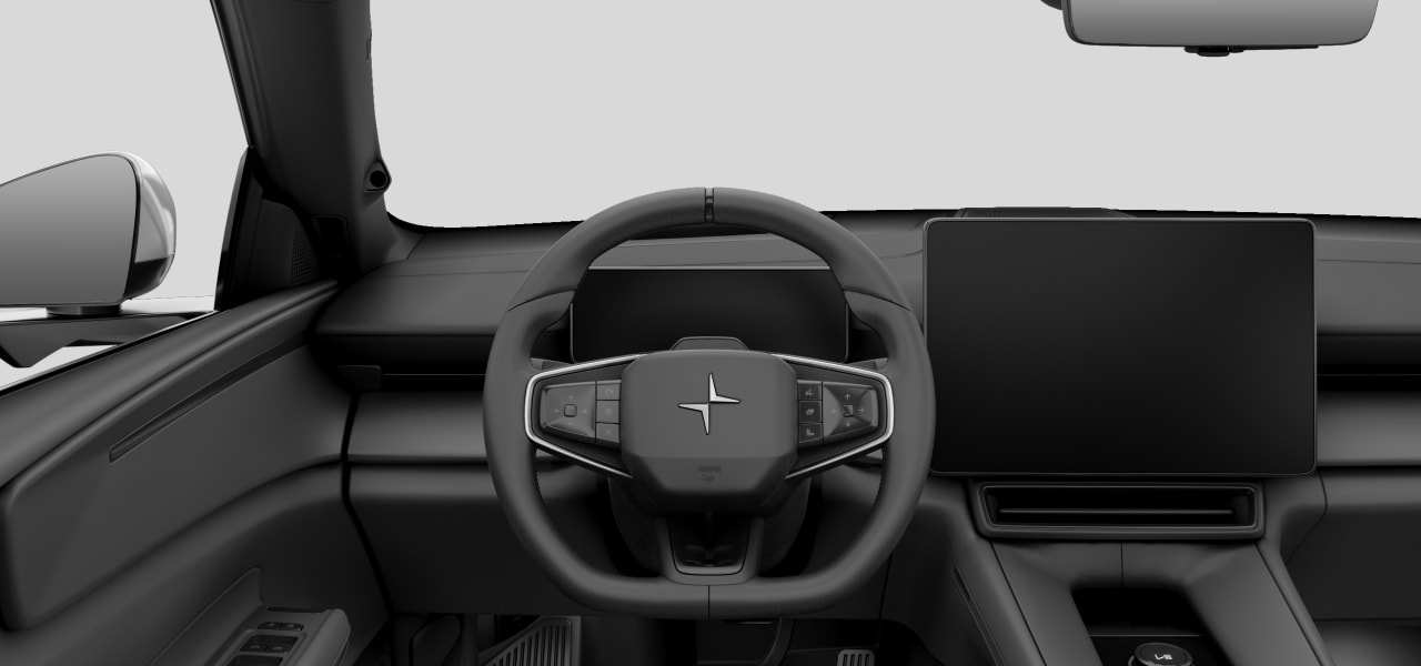 Interior view from the driver's seat