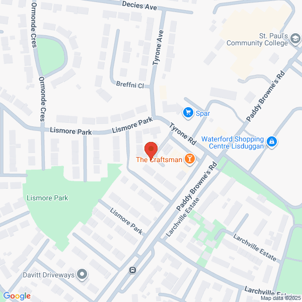 Map of Volvo Cars Waterford located in Butlerstown Roundabout
 Cork Road Waterford, X91 F380