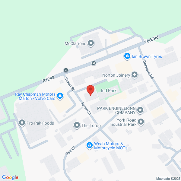 Map of Ray Chapman Motors Malton located in Seven Street
 York Road MALTON, YO17 6YA