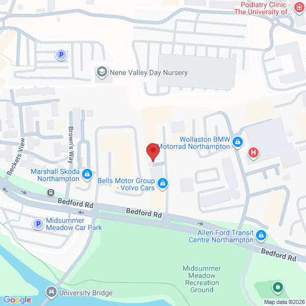 Map of Bells Northampton located in Bedford Road NORTHAMPTON, NN1 5NT