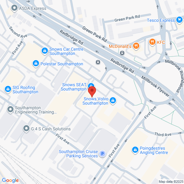 Map of Snows Southampton located in Second Avenue
 Millbrook SOUTHAMPTON, SO15 0BY