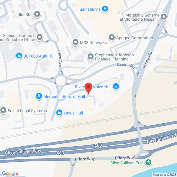 Map of Riverside Hull located in Saxon Way, Priory Park
 Hessle HULL, HU13 9PB