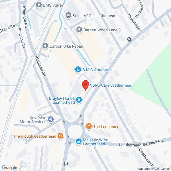 Map of Volvo Cars Leatherhead located in 7 Barnett Wood Lane LEATHERHEAD, KT22 7DL