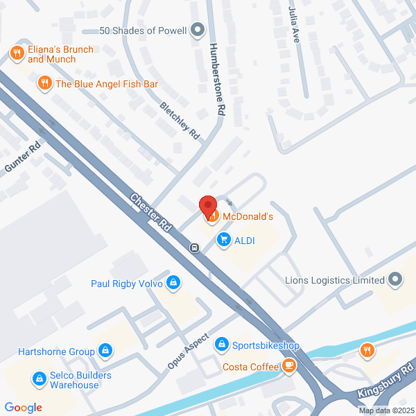 Map of Paul Rigby Birmingham located in Chester Road
 Erdington BIRMINGHAM, B24 0QY