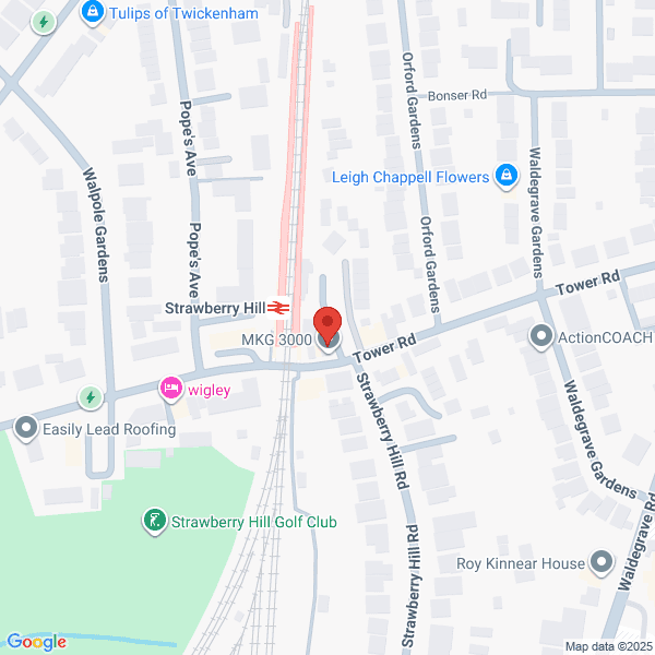 Map of MKG 3000 (Aftersales) located in Station Yard, Tower Road
 Strawberry Hill TWICKENHAM, TW1 4PP