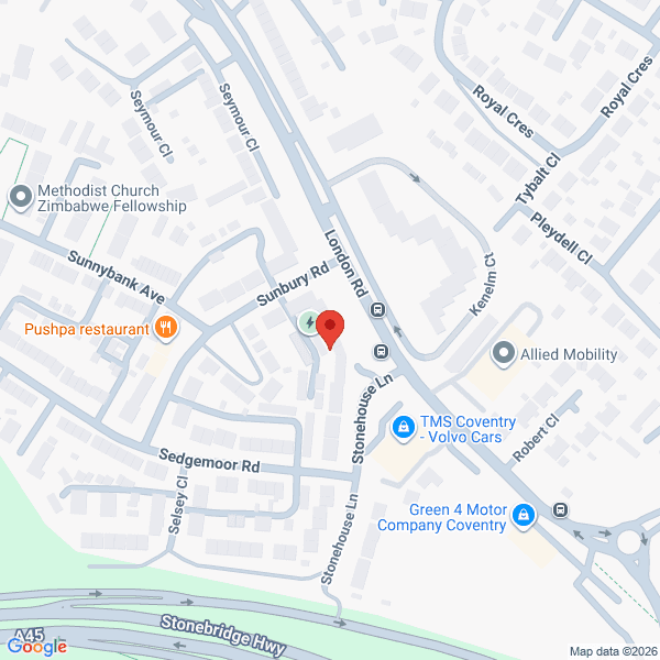 Map of TMS Coventry located in 510 London Road COVENTRY, CV3 4EU
