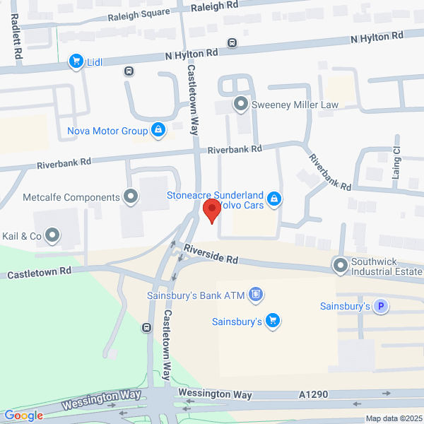 Map of Stoneacre Sunderland located in Riverbank Road SUNDERLAND, SR5 3JJ