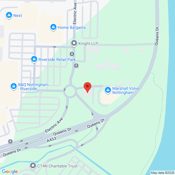 Map of Marshall Nottingham located in Electric Avenue,
 Riverside Retail Park NOTTINGHAM, NG2 1RS