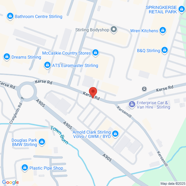 Map of Arnold Clark Stirling located in Kerse Road STIRLING, FK7 7LA