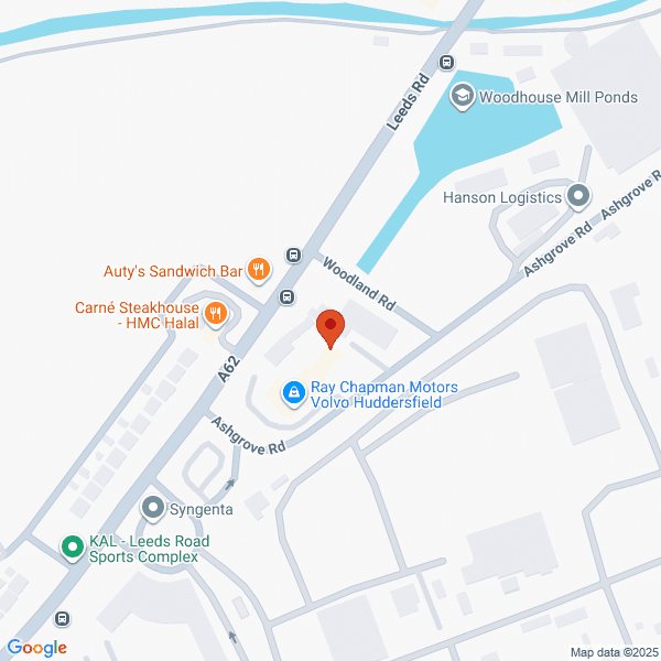 Map of Ray Chapman Motors Huddersfield located in Ashgrove Road Huddersfield, HD2 1FG
