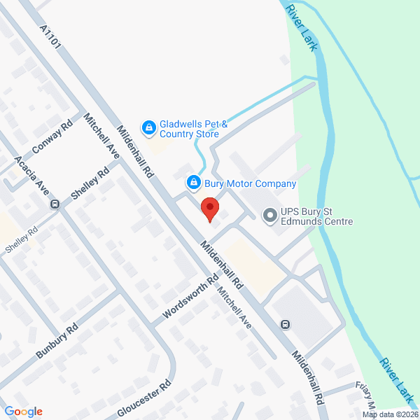 Map of Holden Bury St Edmunds located in Mildenhall Rd BURY ST EDMUNDS, IP32 6EN