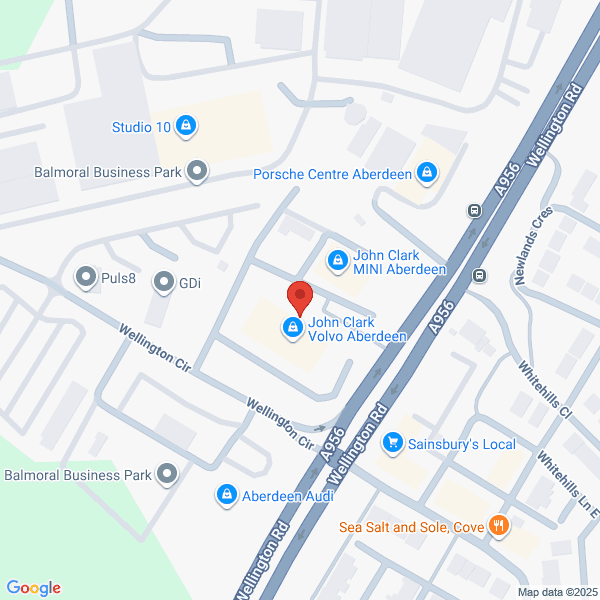 Map of John Clark Aberdeen located in Balmoral Park
 Wellington Road ABERDEEN, AB12 3JG