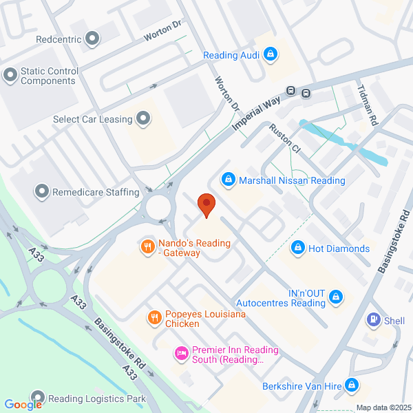 Map of Volvo Cars Reading located in Imperial Way Reading, RG2 0BF