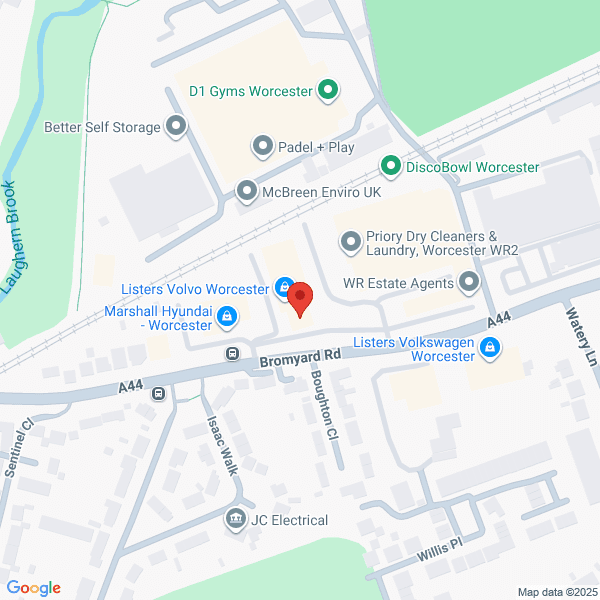 Map of Listers Worcester located in Bromyard Road WORCESTER, WR2 5HP