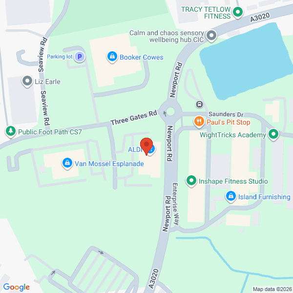 Map of Van Mossel Esplanade located in Airfield Way
 Cowes Isle of Wight, PO31 8BF
