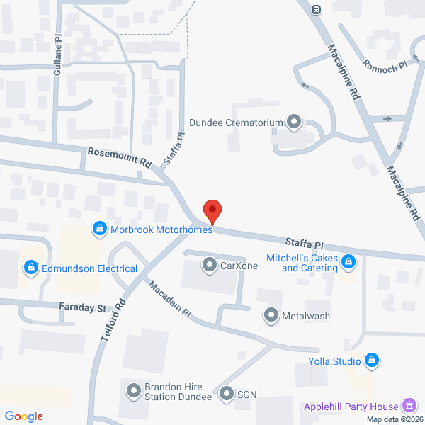 Map of John Clark Dundee located in Rutherford Road Dundee, DD2 3XH