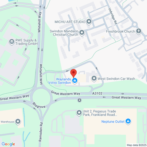 Map of Waylands Swindon located in Great Western Way Swindon, SN5 8UY