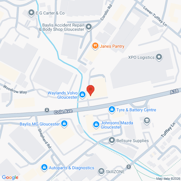 Map of Waylands Gloucester located in Cole Avenue Gloucester, GL2 5ER