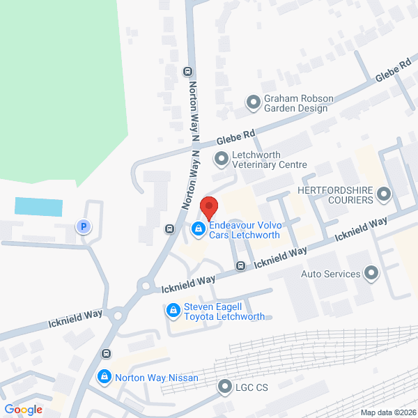 Map of Volvo Cars Letchworth located in Norton Way North LETCHWORTH, SG6 1BP